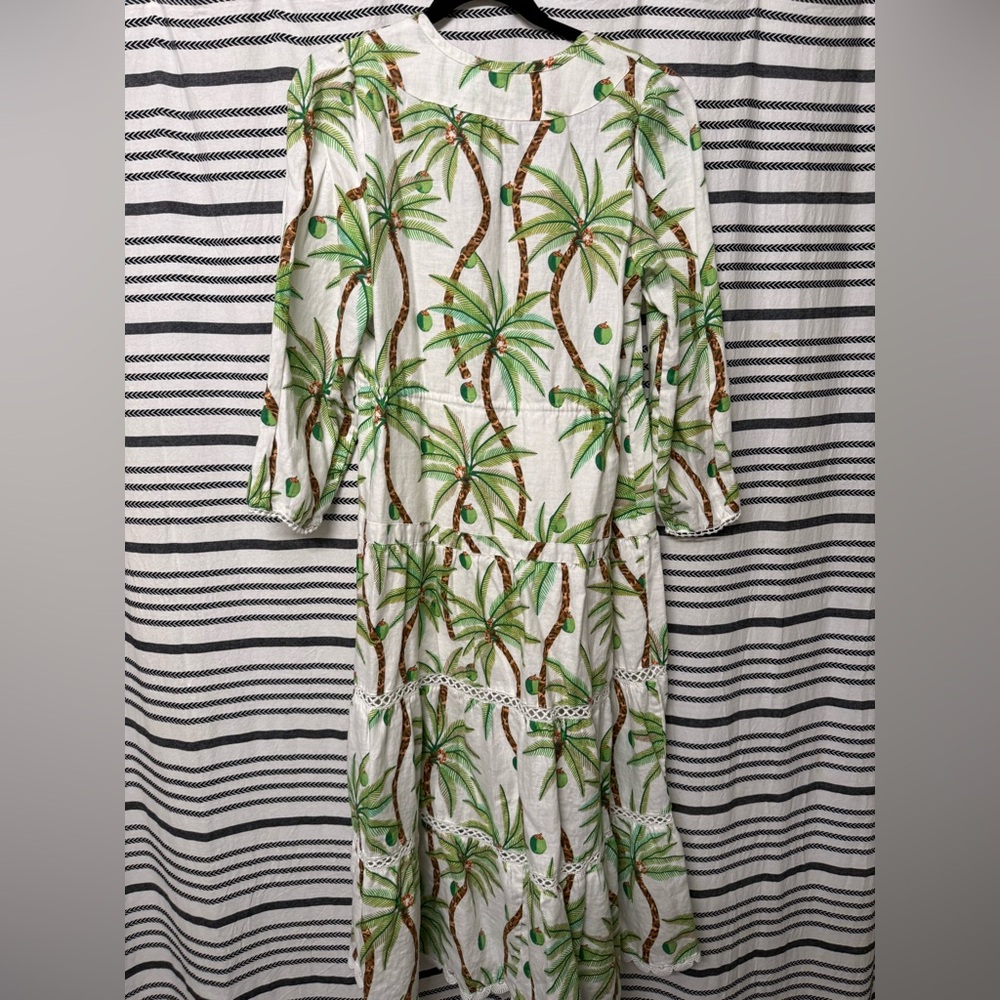 FARM Rio Swinging Palms Linen Maxi Dress. - Picture 3 of 3
